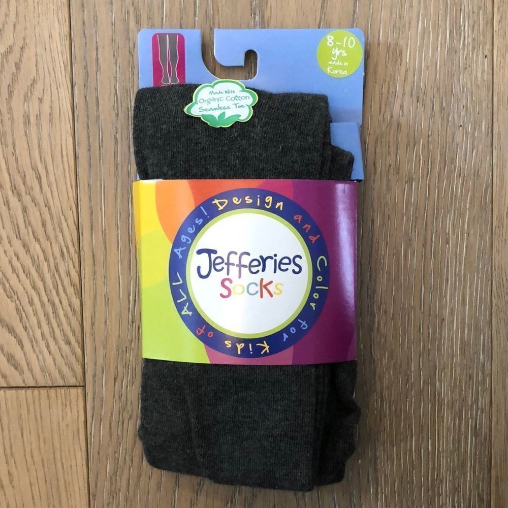 Jefferies Socks Gray Tights Girls 8-10